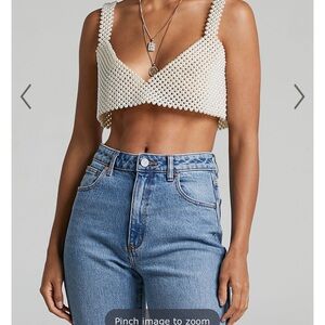 Pearl beaded Women's Top NEW